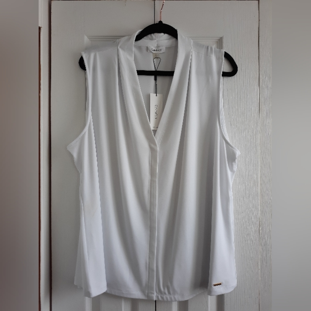 Calvin Klein Blouse White Nwt